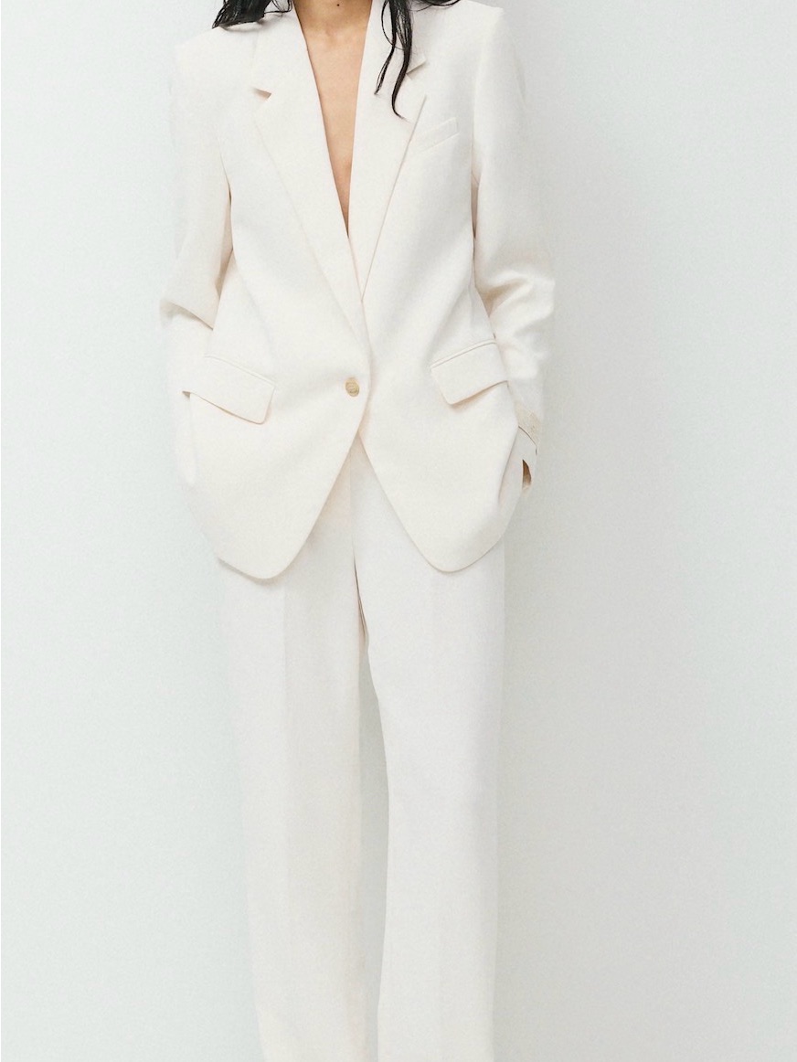 Aritzia Set Blazer & Wide-Leg Pants Set Jacket Size 4 Pante